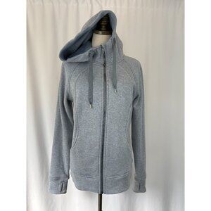 Lululemon Fleece Lined Grey Scuba Hoodie Sweatshirt, Women's Sz 8